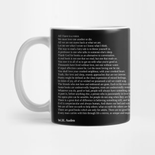 W.H. Auden Quotes Mug